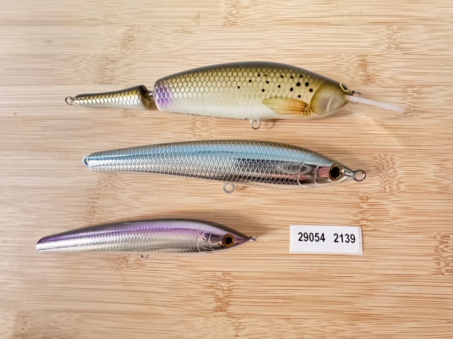 Wobbler, Huchenwobbler, Queen of Liverpool, Serbische Handarbeit, 16cm, 34g, Tiemco, Japan, RP Magnum, mit Kugeln, 14cm, 29g, Tiemco, Japan, mit Kugeln, 11cm, 12g, neu und ungefischt