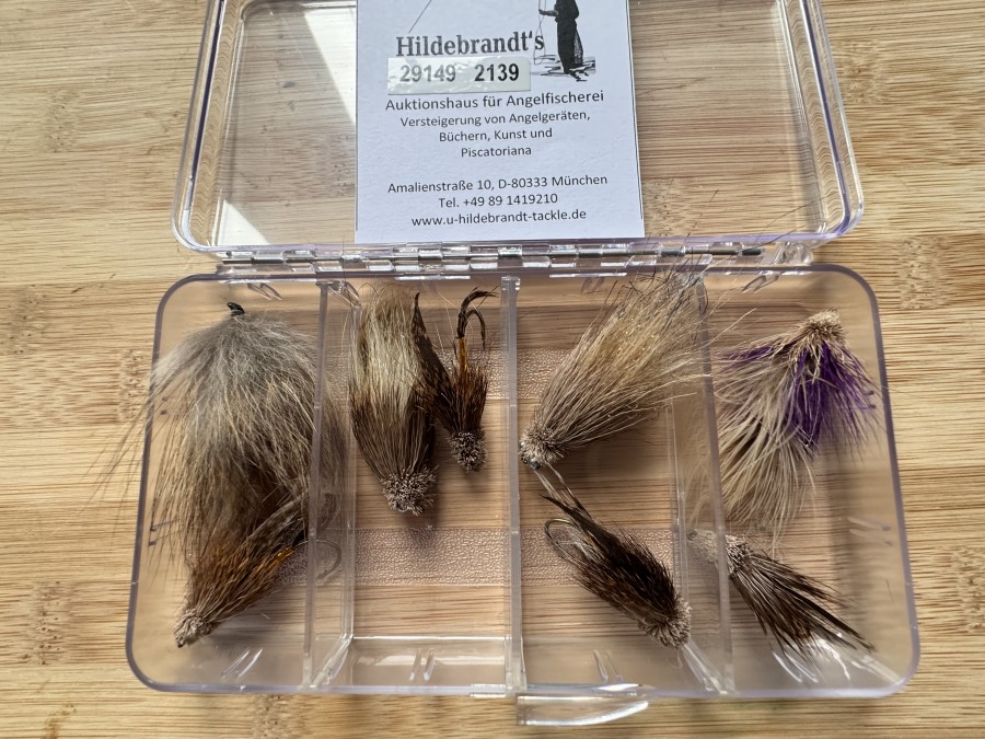 Streamersortiment, 8 Stück, Muddler Minnow, Grösse 2 bis 6, Widerhaken, in Fliegenfoambox, gute Qualität