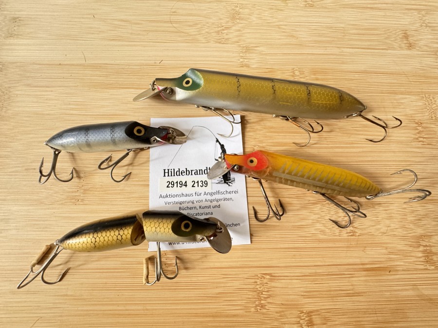 Wobbler, Abu,, Made in Sweden, 4 Stück, HI - LO, 15cm, 41g, HI - LO, 11cm, 23cm, HI - LO, 10cm, 22g, HI - LO, 8cm, 18g, Gebrauchsspuren