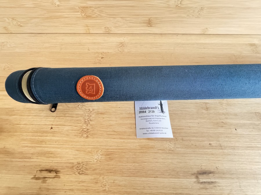 Rutentransportrohr, Hardy, Made in England, dunkelblauer Coduraüberzug, 55mm Rohrinnendurchmesser, für Ruten bis 1300mm, neu
