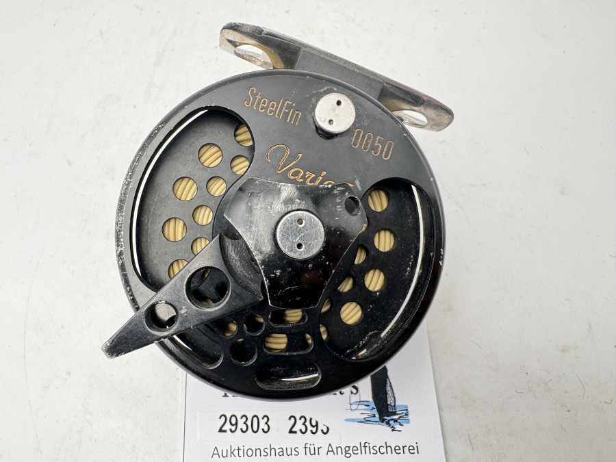Fliegenrolle, SteelFin 0050, Vario 5, Linkshand, Gewicht mit Fliegenschnur 160g, leister Klicker, gute Bremse, starke Gebrauchsspuren
