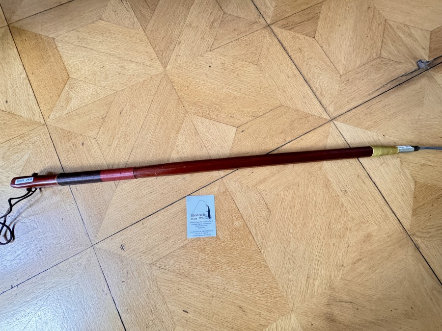 Fischtailer für die ganz Grossen, Holzgriff 950mm, Stahlseil 6mm, guter Zustand, Transportlänge 1200mm