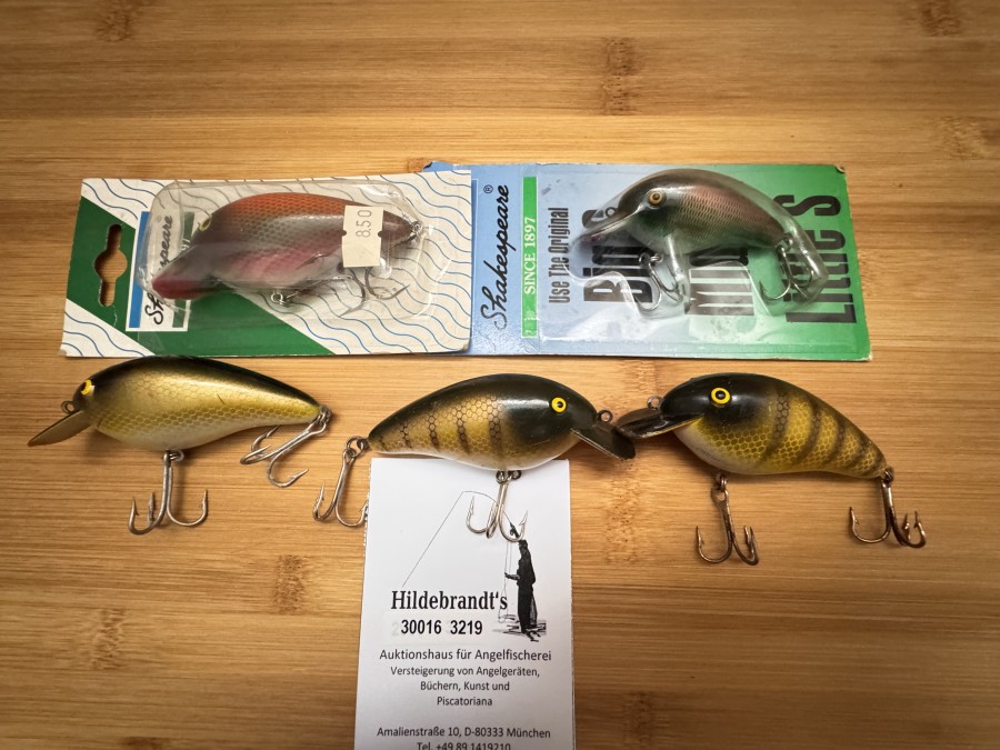 BIG´s Wobbler, 4 grosse und 1 mittlerer, davon 2 noch Original verpackt, in manchen Gewässern ist dieser Köder der absolute Hechtgarant
