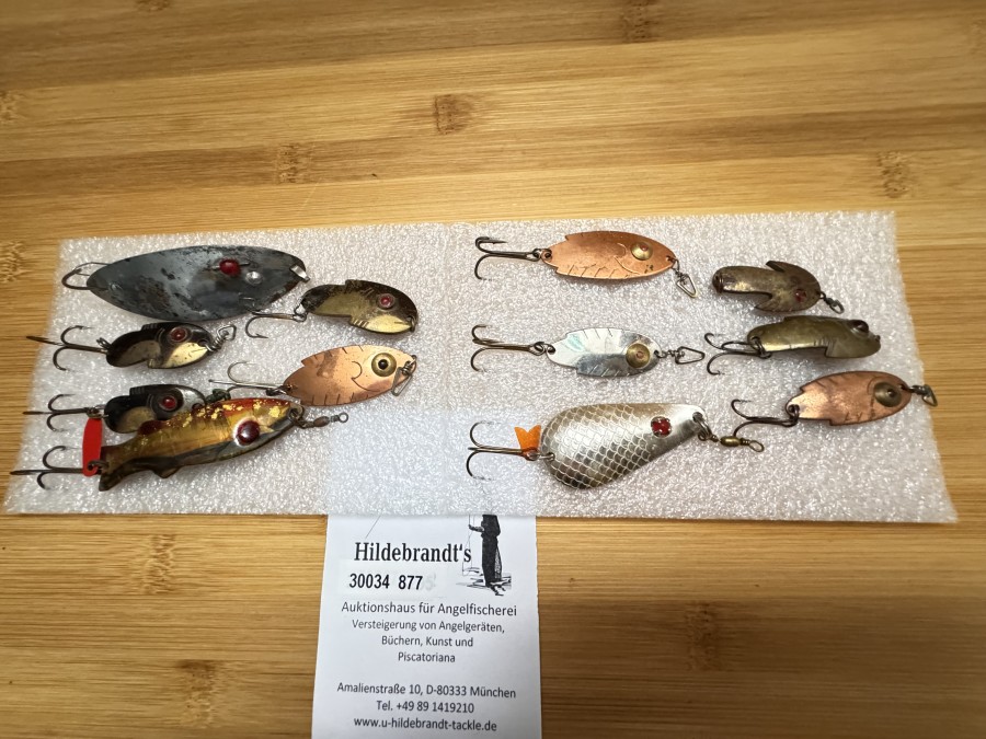 Glasaugenlöffel, 12 Stück mit Vollglasauge, es sind dabei: SK, Germany, Tokoz, Paravan, Rubin, Glasperle, Krautlöffel, vermutlich Egil, 1 No Name, vermutlich Steurer, Rest siehe Bilder