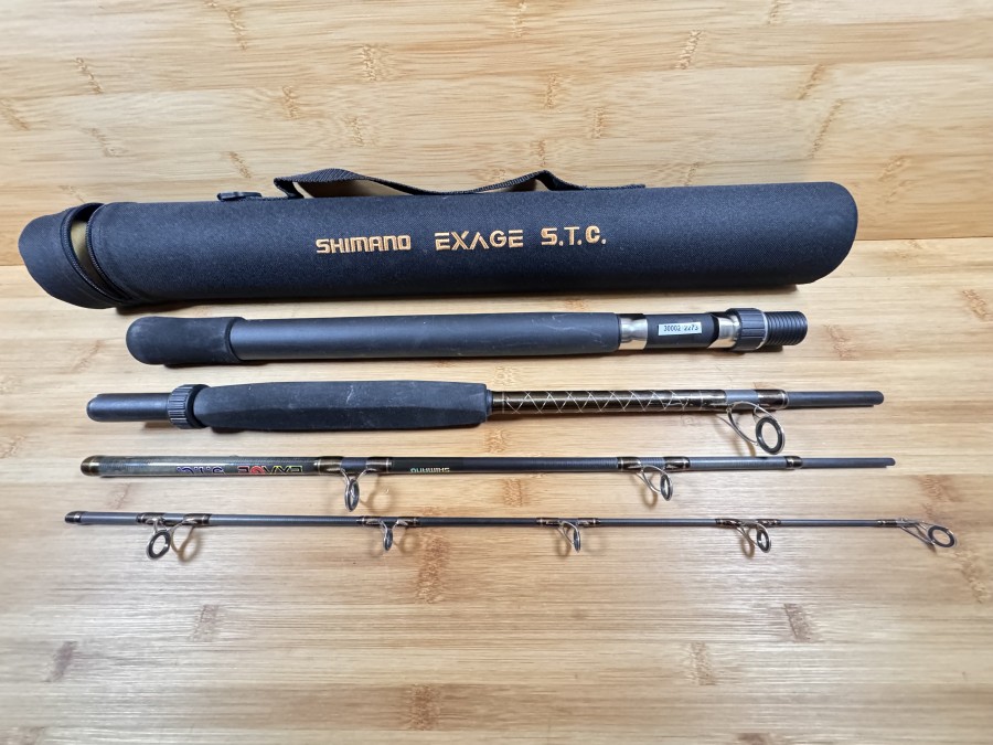 Bootsrute, Shimano, Exage S.T.C. Boat 2030, 4tlg.,  6.6", T.C. 20-30 lbs, Codura Transportrohr, leichte Gebrauchsspuren, Transportlänge 650mm