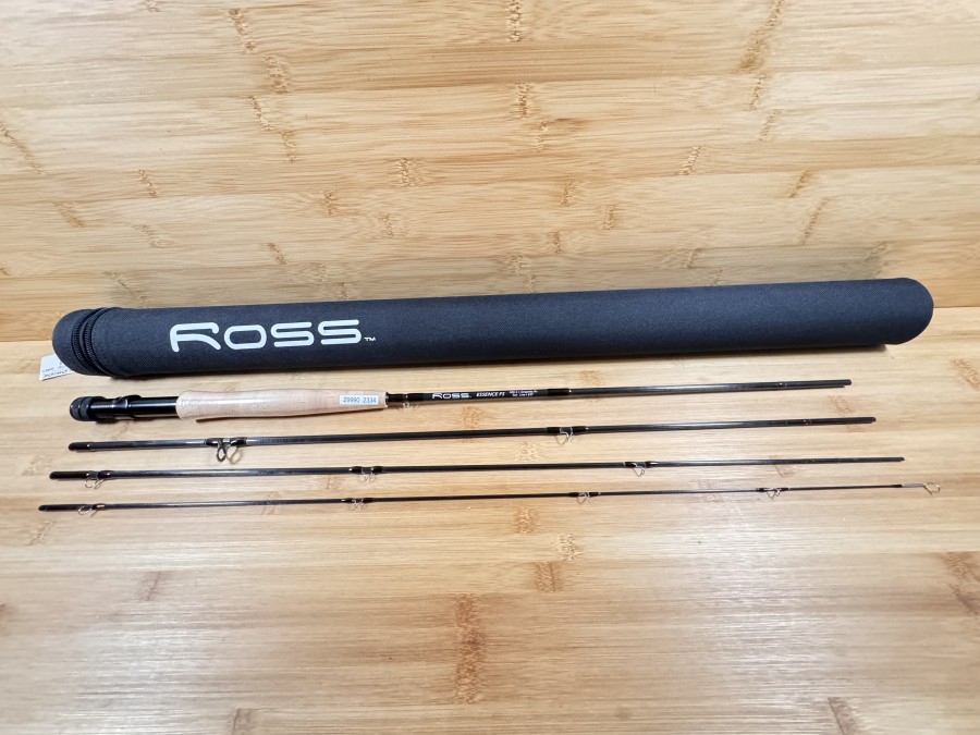 Fliegenrute, Ross, Essence FS 586-4, Graphite R1, 4tlg., 8´6", 5wt. Line, Gewicht 105g, Codura Transportrohr, ungefischt