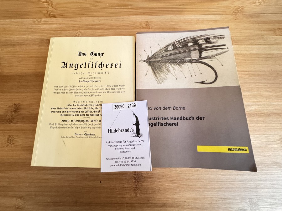 Die Angelfischer, Max von dem Borne, Achte, neubearbeitete Auflage, Karl Fliege, Ausgabe 1942, Die Forelle und Ihr Fang, Arthur Schubart, Zweite, neubearbeitete Auflage, 1920, Grundangelei als feiner Sport, Dr. Winter, Ausgabe 1921, NACHDRUCKE