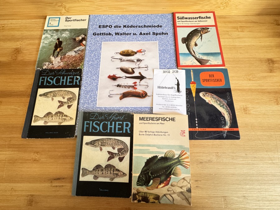 ESPO die Köderschmiede Gottlob, Walter u. Axel Spohn, Stuttgart/Pforzheim von 1835 bis 2003, Volker Lorenz, 2023, Süßwasserfische und Sportfischerei am Süßwasser, Meeresfläche und Sportfischerei am Meer, Der Sportfischer, Der Sportfischer, Der Schweizer Fischer, Der Sport- Fischer