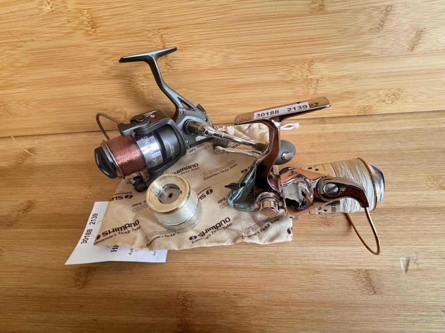 Stationärrolle, Balzer, Metallica 840 WS und Metaloid, MDS 30, Reservespule, Gebrauchsspuren