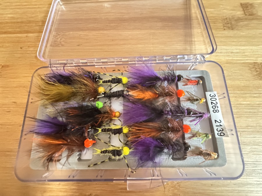Tungstennymphen Sortiment, 20 Stück, Jig´s Grösse 8, Tungstennymphen Grösse 6 und 12, in Kunststoff Fliegenbox, sehr gute Qualität