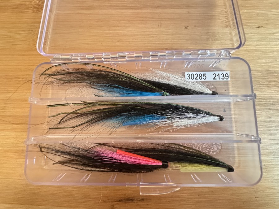Tubenfliegen Sortiment, 6 Stück Sunray Shadow, 8 bis 12cm lang, in Tubenfliegenbox, sehr gute Qualität