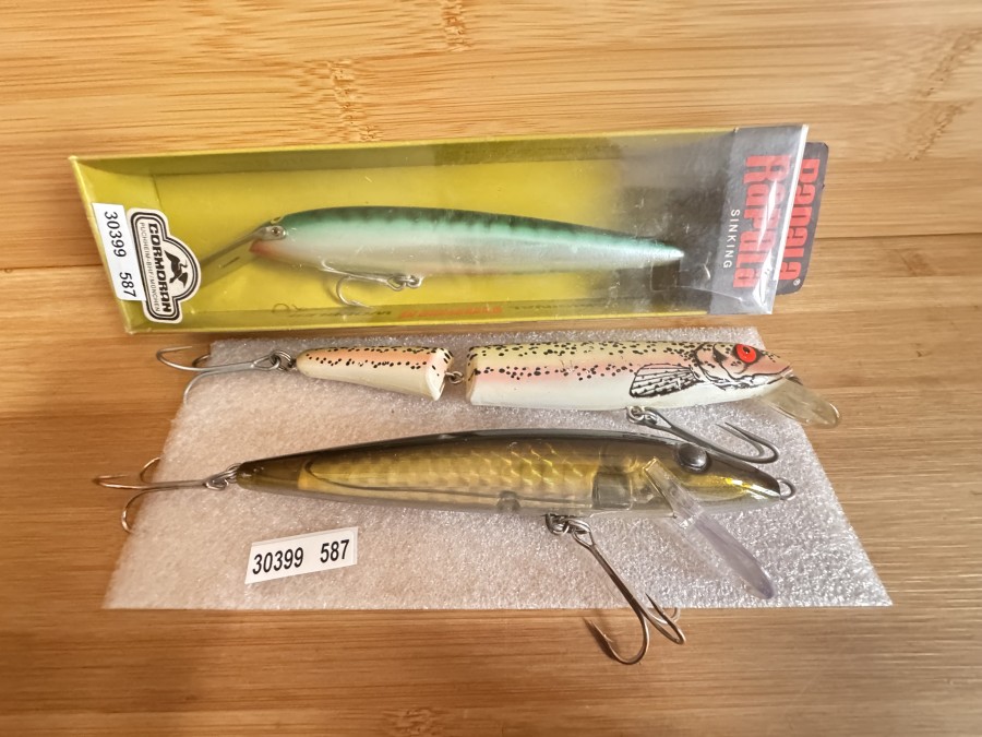 Wobbler, Rapala, Magnum, CD-18 SM-MAG, Makereel, 18cm lang, Gewicht 56g, Regenbogenforelle, 2tlg., 200mm lang, Gewicht 40g, silber/gold/schwarz, 175mm lang, Gewicht 44g, ungefischt