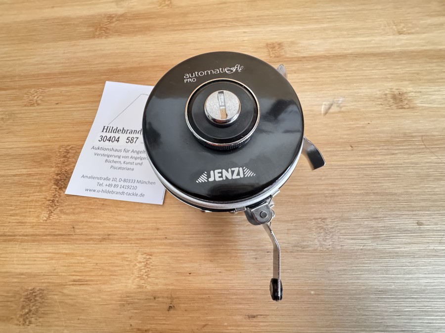 Automatik Fliegenrolle, Jenzi, automatic Fly pro, Rechtshand, #6, Gewicht 262g, Rollendurchmesser 76mm, Rollenbreite 48mm, neu