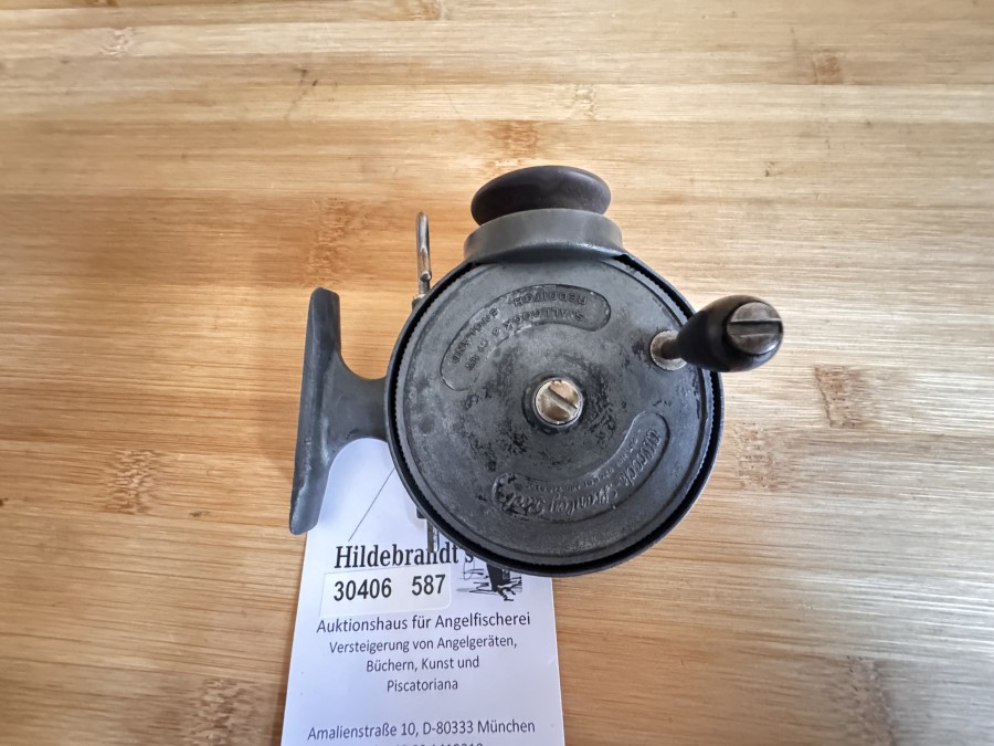 Vintage Angelrolle, Allcock, Stanley Reel, Pat. No. 275 361 and 1756195, Rechtshand, Gewicht 278g, guter Zustand