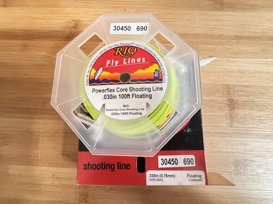 Shooting line, Rio Fly Lines, Powerful Core Shooting Line, .030in /0,76) 100ft, Floating, ungefischt im Karton