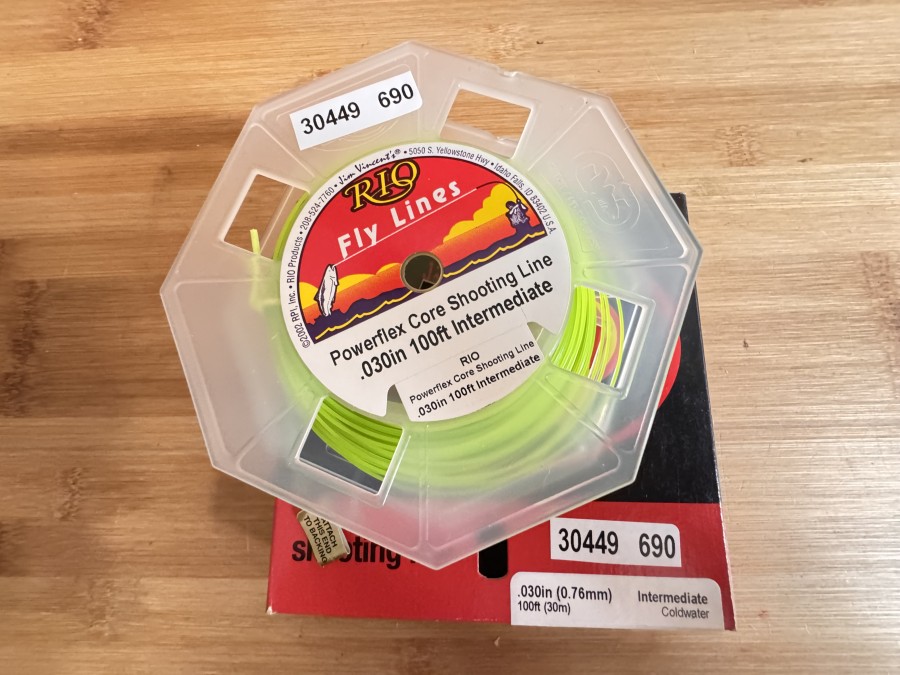Shooting line, Rio Fly Lines, Powerful Core Shooting Line, .030in /0,76) 100ft, Intermediate, ungefischt im Karton