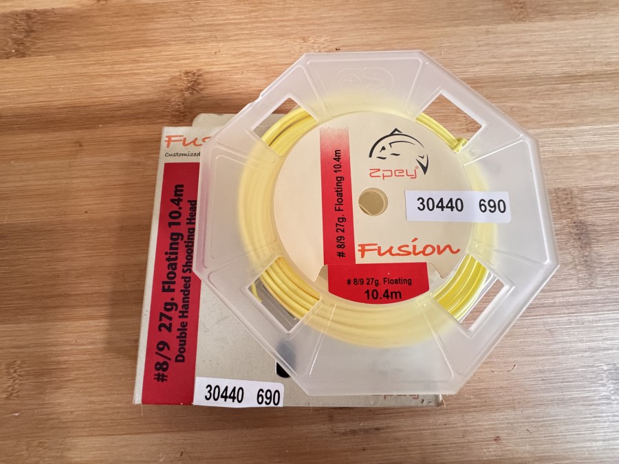 Fliegenschnur, Double Handed Shooting Head, Zpey, Fusion, #8/9 27g, Floating, 10,4m, ungefischt im Karton