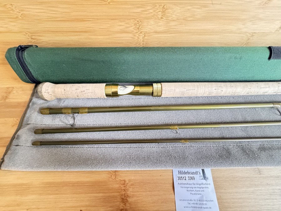 Zweihandfliegenrute, G. Loomis, Roaring River, Stinger GLX, 4tlg., 13", #8/9 Shooting Taper, Gewicht 240g, Futteral, Cordura Transportrohr, leichte Gebrauchsspuren, Transportlänge 1180mm