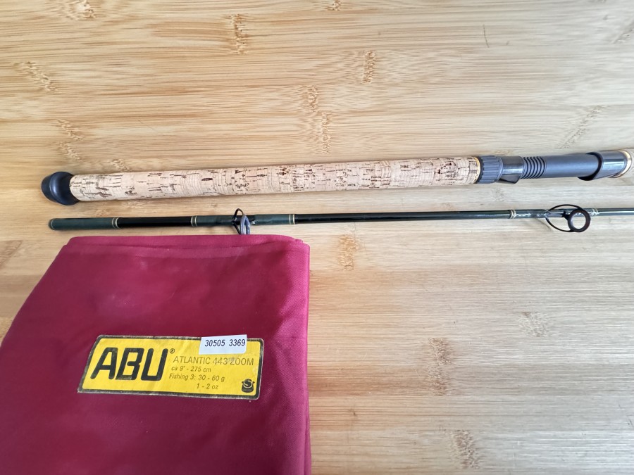 Spinnrute, ABU Garcia, conolon 1000, Atlantic 1090-3M, 914123,Made in Korea,  Graphite medium Action, 2tlg., 275cm, Gewicht 235g, up to 60g, 0,50mm Line, Futteral, Transportlänge 1430mm