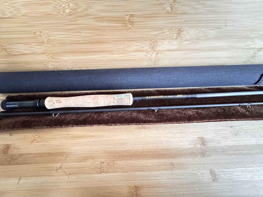 Fliegenrute, G. Loomis, IMX Made in USA, 1149 IMX, 2tlg., 9.6", #9 Line, Gewicht 114g, Futteral, Cordula Transportrohr, Gebrauchsspuren, Transportlänge 1550mm