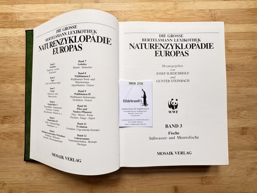 Die grosse Bertelsmann Lexikothek Naturenzyklopädie Europas, Band 3, Fische, Süßwasser- und Meeresfläche, Josef H. Reichholf und Gunter Steinbach, 1992