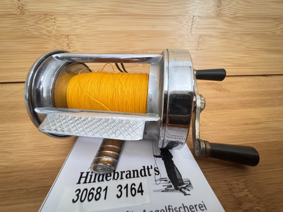 Vintage Multirolle, Made by Hardy Bros. Alnwick, England, The Elarex, Rechtshand, Gewicht 274 Gramm, mit Geflochtener Schnur 0,15mm, sehr guter Zustand