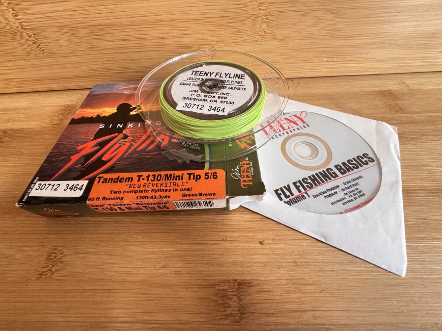 Fliegenschnur, Teeny, Tandem T-130/Mini Tip 5/6, New Reversible, Two complete Flylines in one,  60 ft Running, 130 ft, Green/Brown, ungefischt