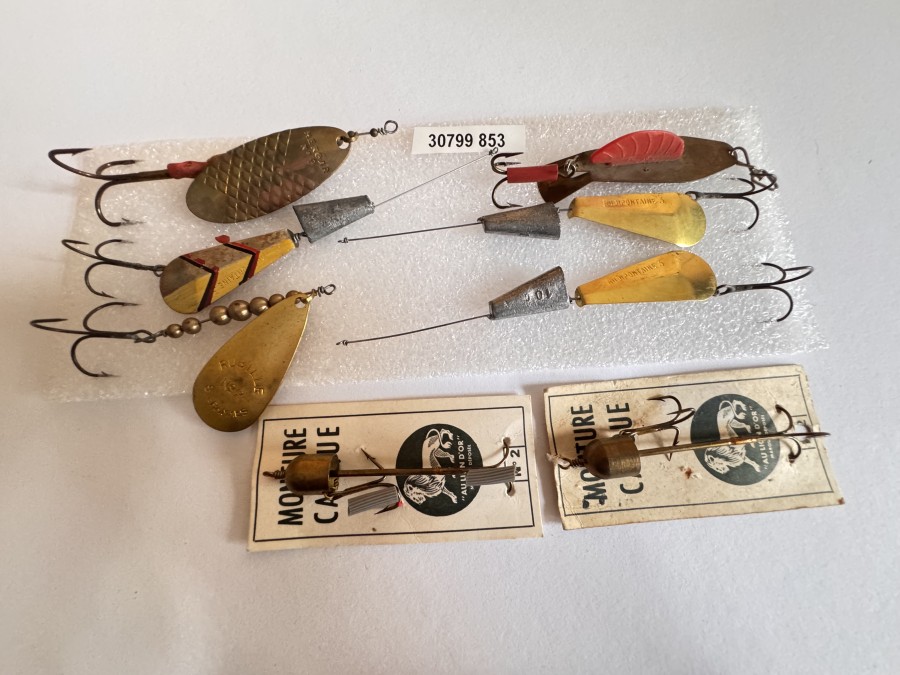 Kunstköder, 2 Fischsysteme, Nobture -casque N - 2n, Rubel No. 2, Herga No.9, 3 Ruidipontaine mit Blei, Mitchell Brako