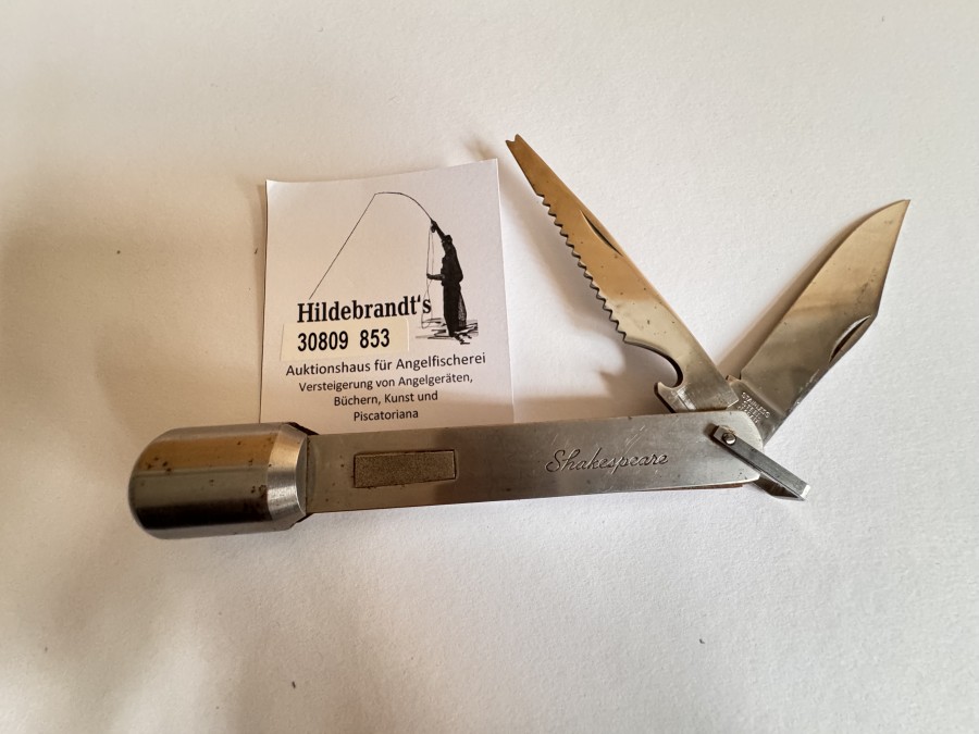Anglermesser und Fischtöter, Shakespeare, Klinge 80mm, sehr guter Zustand,