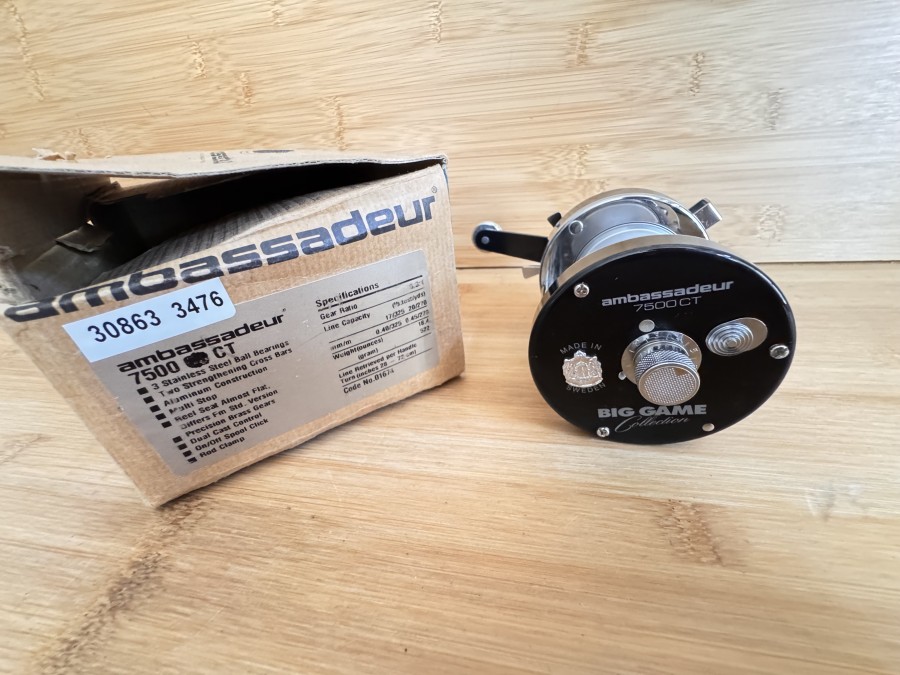 Multirolle, Abu Garcia, Ambassadeur 7500CT, Big Game Collection, neu im Karton