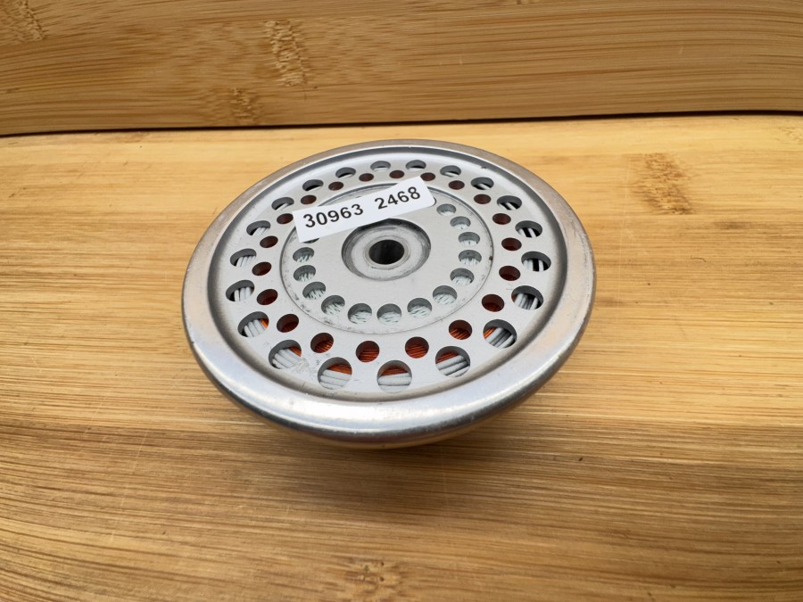 Ersatzspule zu Hardy Fliegenrolle, Marquis #6, Multiplier, mit Fliegenschnur SH5S, Gebrauchsspuren