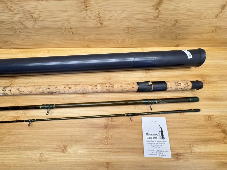 Matchrute, Silstar, Powerwind, Match 3866 420, 2tlg., 4,20m/14 ft, Action A20, Gewicht  261 Gramm, Futteral, Kunststoff Transportrohr ohne Endkappe, leichte Gebrauchsspuren, Transportlänge 1480mm