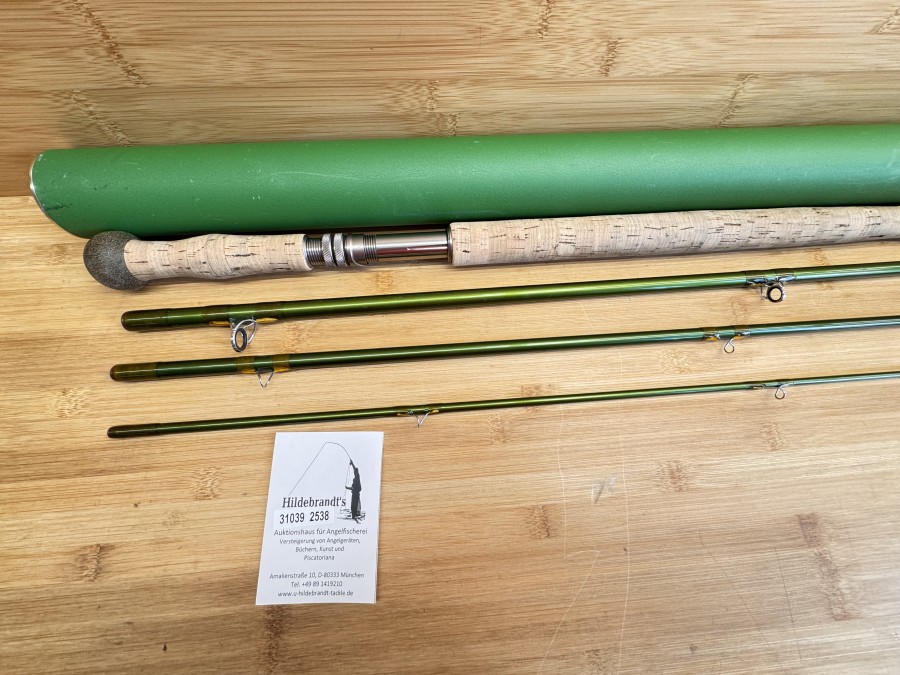 Zweihandfliegenrute, Sage, TCX 9140-4,  4tlg., 14.0", #9,  Gewicht 260 Gramm, Futteral, Alu Transportrohr, Gebrauchsspuren, Transportlänge 1190mm