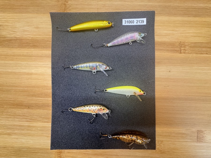 6 Wobbler, Rapala und andere Fabrikate, 50 bis 70mm, ungefischt