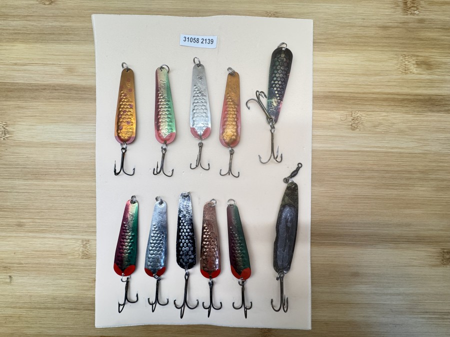 10 Kunstköder, Elbe Torks, Norks, Innenseite Blei, Gewicht 28 bis 55g, gefischt