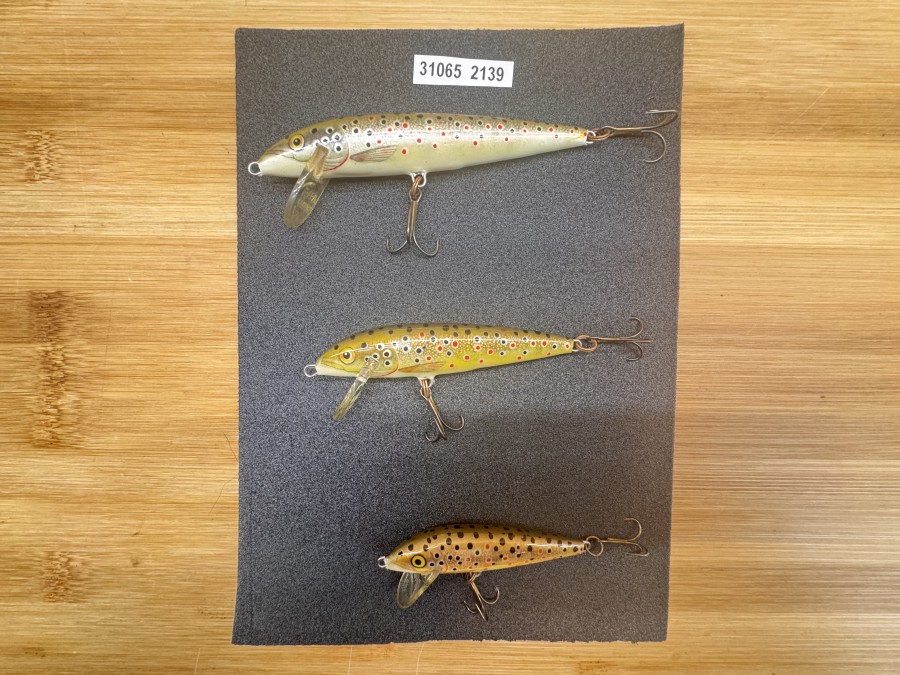3 Wobbler, Rapala, 70, 90 und 110mm, ungefischt