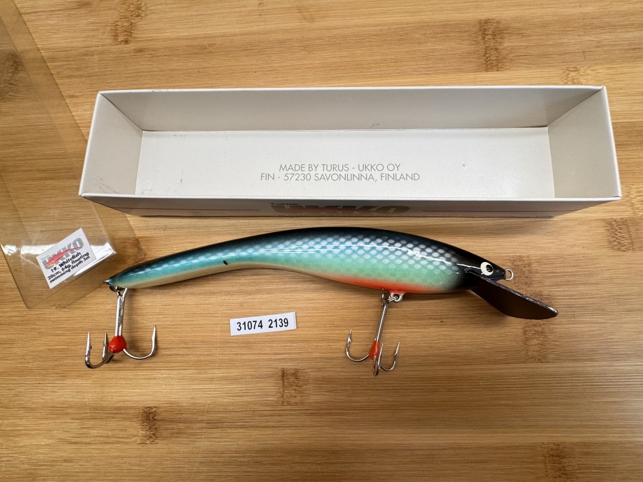 Wobbler, Made by Turus - Ukko oy Fin, 19. Whitefish, 20cm, 64g, floating, swimming depth 5m, ungefischt in Originalverpackung