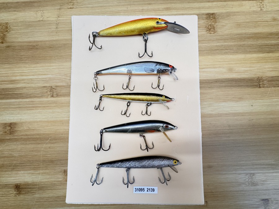 5 Wobbler, Rapala, CD-11, MAG, 14cm, 23g, transparent/dunkel, 12cm, 14g, Rapala, floating. 11cm, 6g, Rapala, Countdown, Ireland, 11cm, 18g, silber/schwarz, 12cm, 11g, gefischt