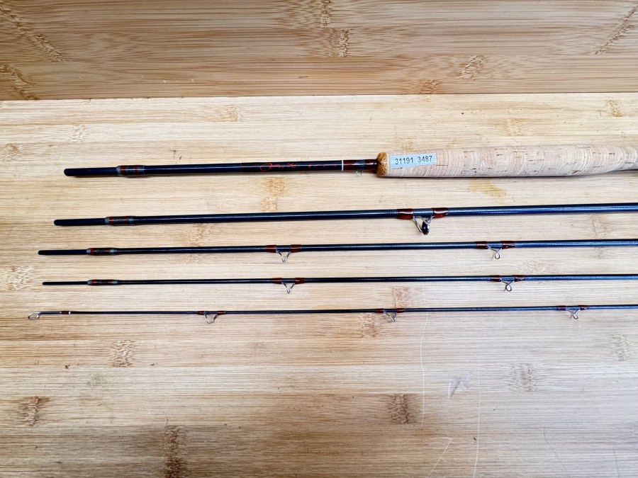 Fliegenrute, Scott,  High performance handcrafted Fly Rods, G 844/5-23082, 8.4", Line 4, Gewicht 69g, Futteral, Alu Transportrohr, sehr guter Zustand, Transportlänge 600mm
