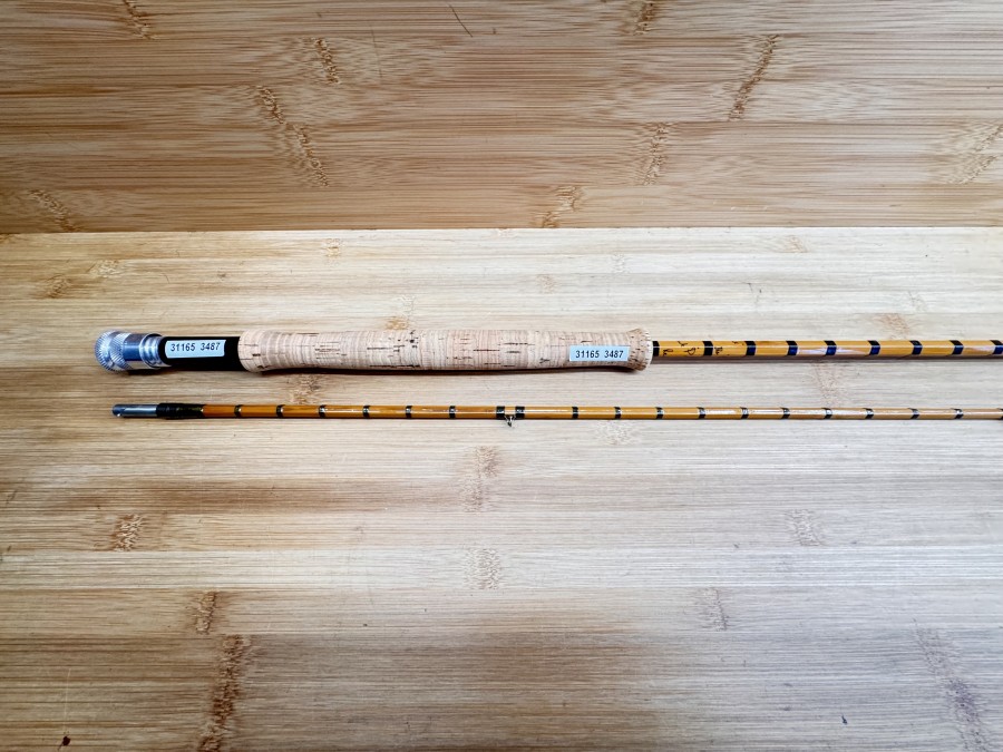 Gespliesste Fliegenrute, Made by Hardy's England, Knockabout, Palakona Regd Trade Mark, 2tlg., 2,90m, #7, Gewicht 216g, Futteral, Gebrauchsspuren, Transportlänge 1490mm