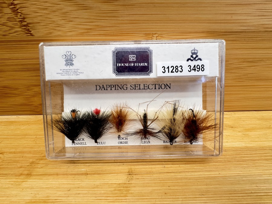 Fliegenset, House of Hardy, Dapping Selection, 6 Stück in Kunststoffbox, sehr gute Qualität