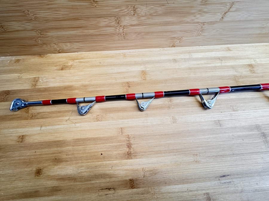 Big Game Rute, Costum built by Magnuflex Rod, Black Coral Series 1080 A, Made in USA, Igfa Model 80  LBS. Class, 2tlg., 2,05m, ohne Futteral, ungefischt