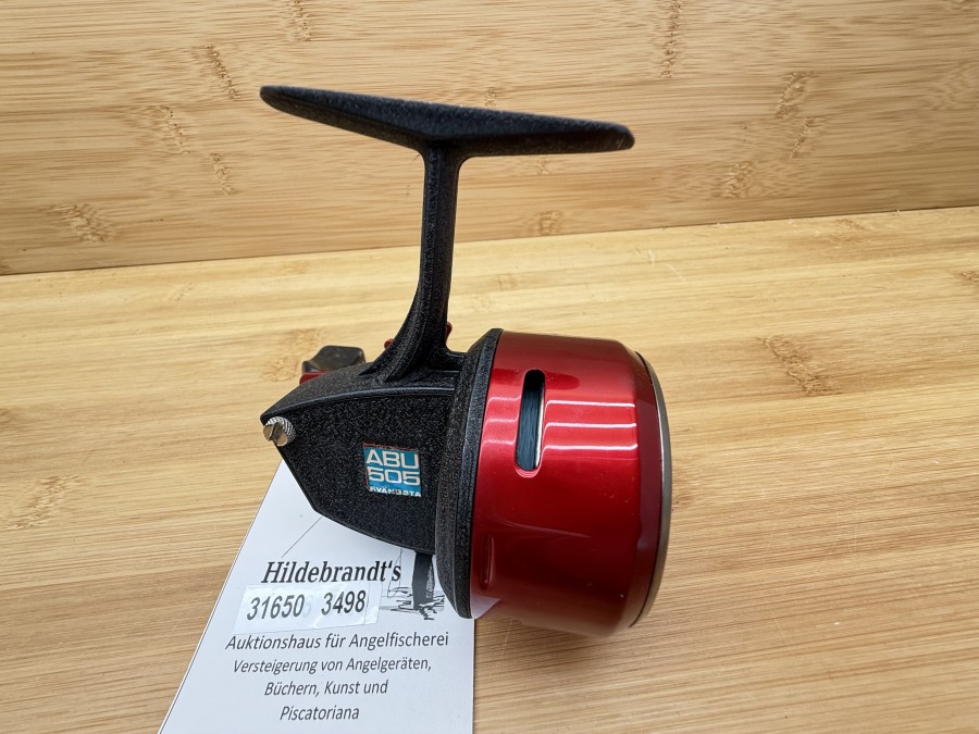 Kapselrolle, ABU Svängsta Sweden, ABU 505, mit Monofiler Schnur, Gebrauchsspuren