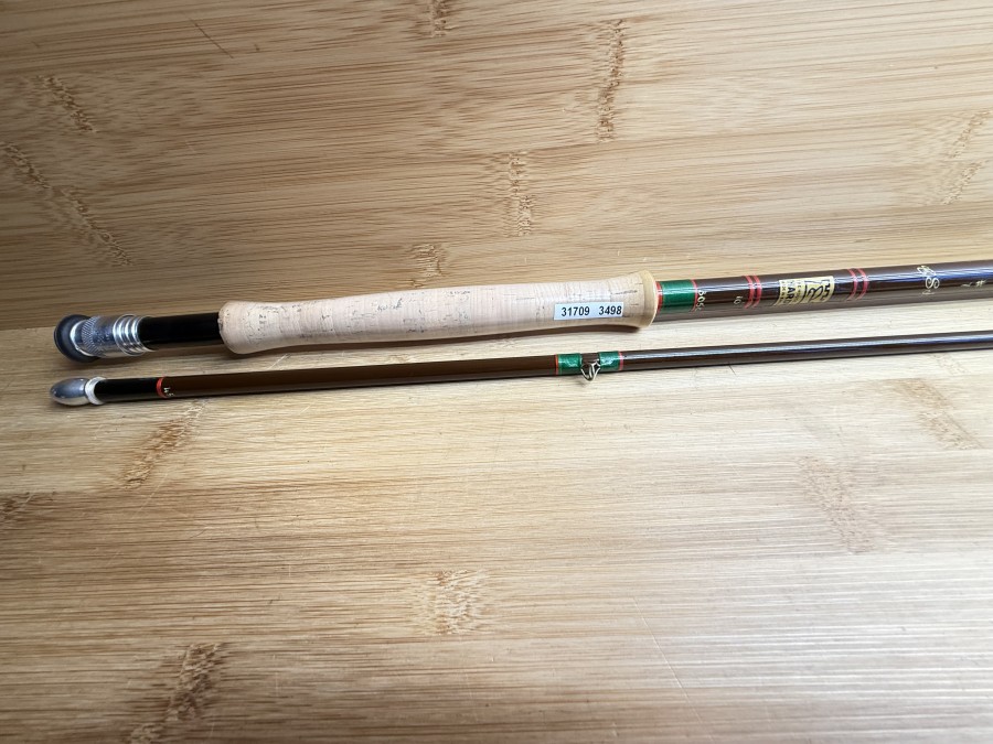 Fliegenrute, The House of Hardy, Made in England, Braune Serie, Fibalite ESK, 2tlg., 305cm, #7, Gewicht 208g, Hülsenstopfen, Futteral, neu, Transportlänge 1600mm