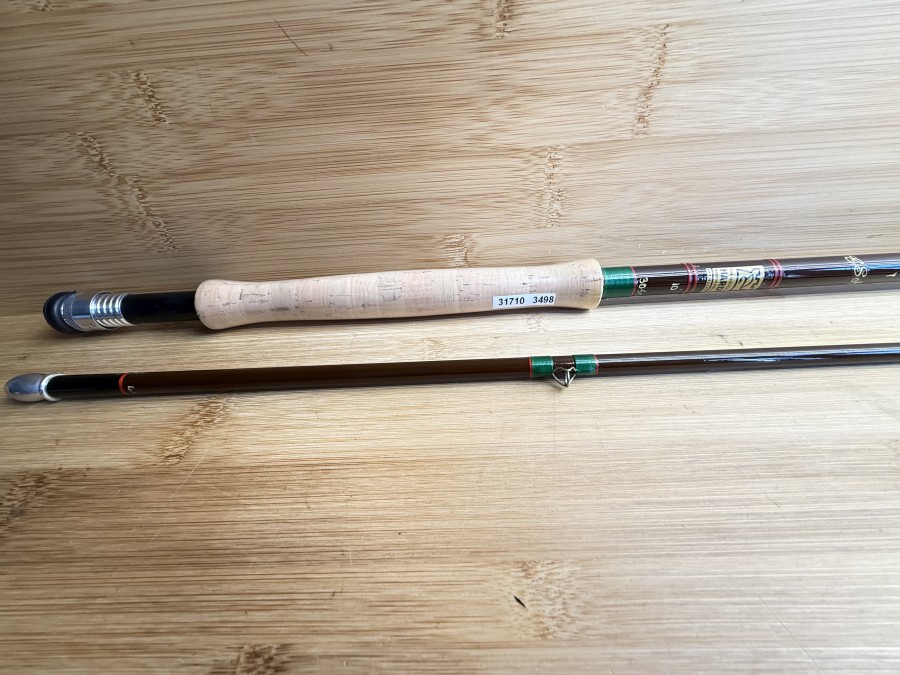 Fliegenrute, The House of Hardy, Made in England, Braune Serie, Fibalite ESK, 2tlg., 305cm, #7, Gewicht 208g, Hülsenstopfen, Futteral, neu, Transportlänge 1600mm