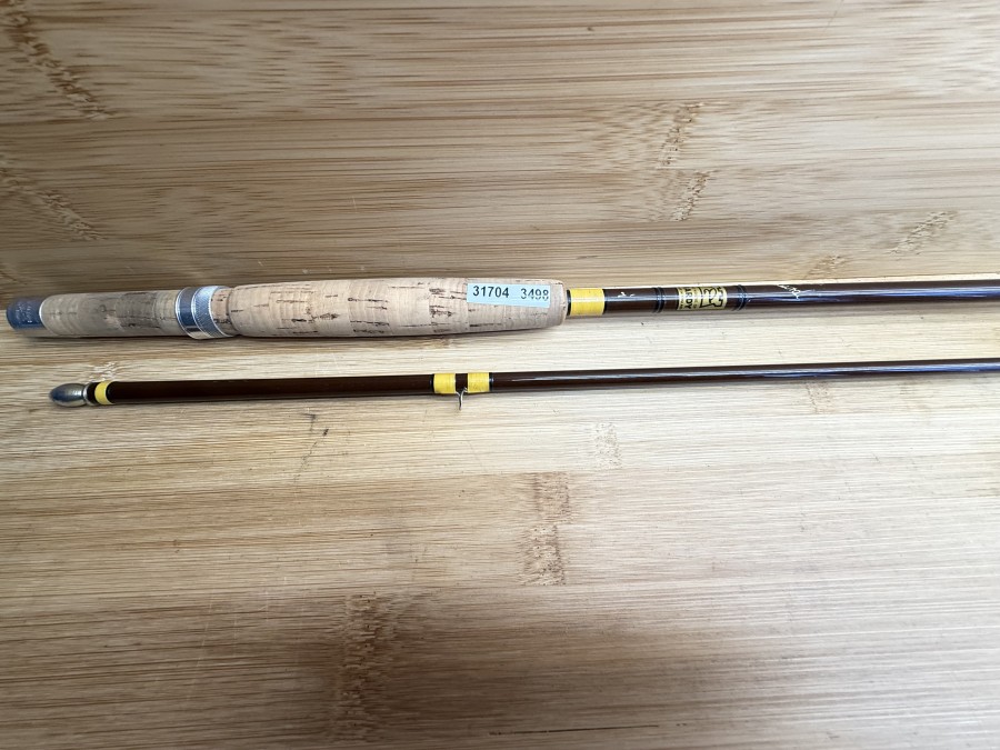 Fliegenrute, House of Hardy, Made in England, Braune Serie, Fibalite Riccardi, ungleich geteilt, Ausgleichsstück, 2tlg., 7", #6, Gewicht 85g, Futteral, neu, Transportlänge 1400mm