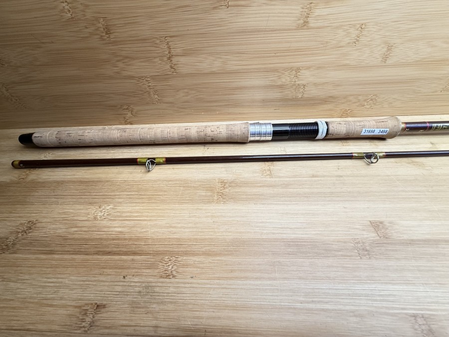Spinnrute, The House of Hardy, Made in England, Jet, Braune Serie, Fibalite Spinning 7/8 lb, , 2tlg., 260cm, ohne Futteral, Gebrauchsspuren, Transportlänge 1370mm