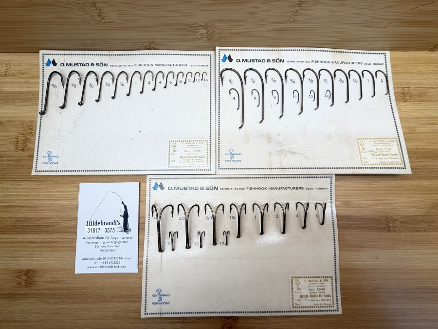 Angelhaken Musterkarten, Mustad, 1922, 2048,19685