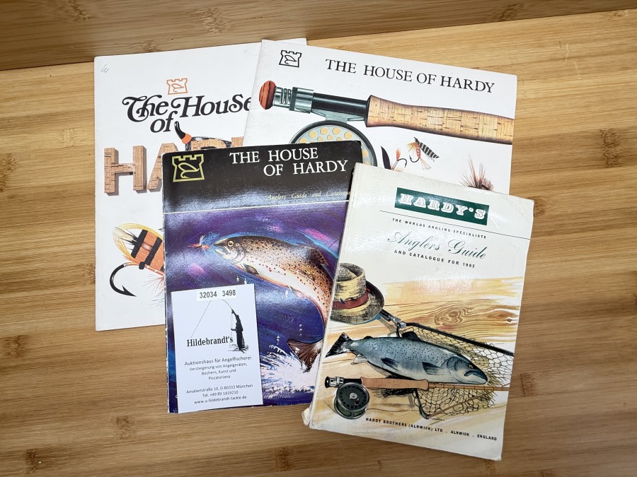 4 Kataloge, Hardy´s Anglers Guide and Catalogue, 1962, 1966, 1968, 1969