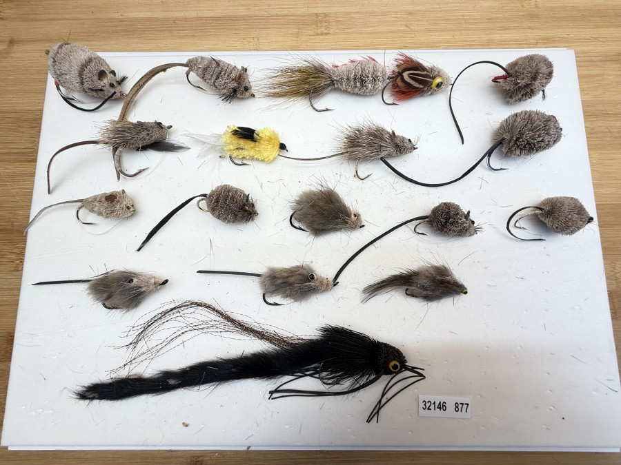 18 Mausstreamer für die große Bachforelle aus dem Forellenbach der Topköder. Das Frühjahr kommt die Saison beginnt. Es müssten alles verschiedene Ausführungen sein.